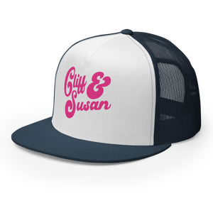 Cliff & Susan Trucker Cap (Pink Logo)