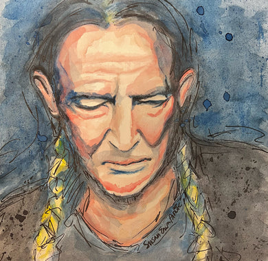 “Channeling Willie” Original Watercolor