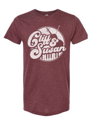 Cliff & Susan Official Logo T-shirt (Heather Maroon)