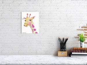 Pink Giraffe (Giclee) by Susan Erwin Prowse