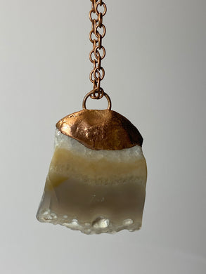 Copper Plated Agate Necklace