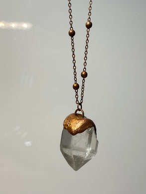 Copper-plated Quartz Necklace