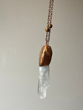 Copper-plated Crystal Pendant Necklace