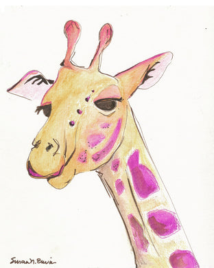 Pink Giraffe (Giclee) by Susan Erwin Prowse