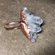 Stunning Crystal Cluster Copper Ring